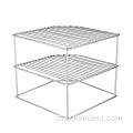 Organizador de metal para prateleira de cozinha de 3 camadas Suporte para jarras estojo preto Rack Spice Desktop Armazenamento cromado